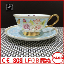 PT Porzellan Fabrik Bone China Kaffee-Set, Tasse und Untertasse